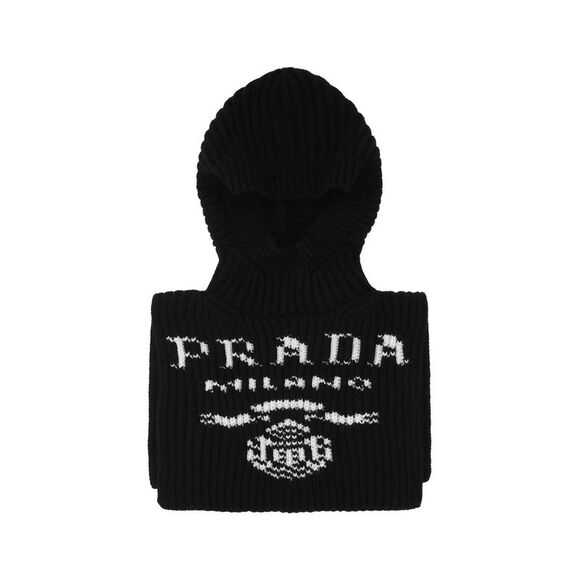 PRADA Accessories - Prada Women Black Cashmere Balaclava